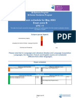 IB Exam Calendar