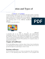 Classification and Types of Software