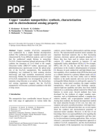 Copper Vanadate Nanoparticles - Synthesis, Characterization - and Its Electrochemical Sensing Property