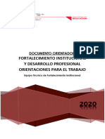 Orientaciones de Fortalecimiento Institucional y Desarrollo Profesional