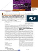 Elements Caracterisation of Ore Geometallurgy