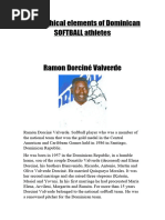 Biographical Elements of Dominican Softball and Baseball Athletes