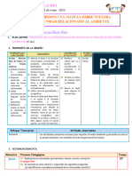 Sesion de Com-Escribimos Una Noticia Sobre Nuestra Comunidad Relacionado Al Ambiente