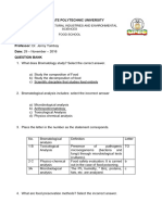 Complete Food Analysis Question Bank