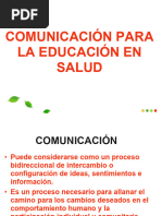 Comunicación para La Educación Sanitaria