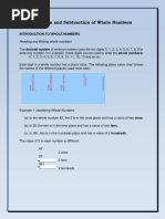 Addition and Subtraction of Whole Numbers