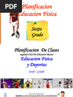 Planificacion Educacion Fisica: Sexto Grado