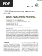 Complexity - 2021 - Zhai - A Review of Artificial Intelligence AI in Education From 2010 To 2020