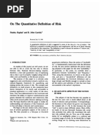 Kaplan Garrick 1981 Quantitative Definition of Risk