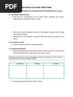 Retaking Activities History 2º ESO 3rd Term