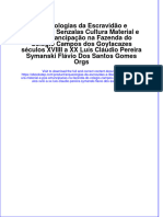 Arqueologias da Escravidão e Liberdade Senzalas Cultura Material e Pós Emancipação na Fazenda do Colégio Campos dos Goytacazes séculos XVIIII a XX Luís Cláudio Pereira Symanski Flávio Dos Santos Gomes Orgs full chapter download pdf