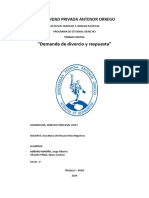 Demanda de Separación de Hecho y Divorcio Ulterior