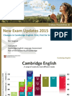 Changes in FCE and CAE 2015 New