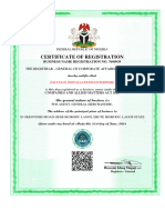 Certificate - Zaccman Installations Enterprise