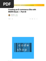 Creating An E-Commerce Site With MERN Stack - Part III - Medium