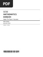 AQA Maths Paper 2 Nov 2023 Mark Scheme