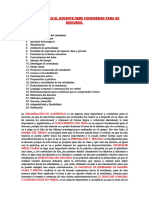 Factores Que El Docente Debe Considerar para Su Discurso