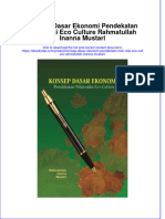 Konsep Dasar Ekonomi Pendekatan Nilai Nilai Eco Culture Rahmatullah Inanna Mustari Full Chapter Free