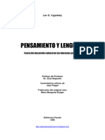 Pensamiento y Lenguaje Vigotsky Lev 1