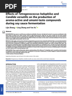 Zhang Et Al 2020 - Effects of Tetragenococcus Halophilus and Candida Versatilis On The Production of Aroma Active and Umami Taste Compounds During Soy Sauce Fermentation