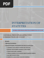 General Principles Affecting Jurisdiction of Court