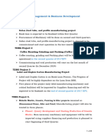 Projects Management and Business Development 2017 Plan Final