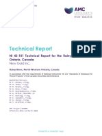 New Gold Rainy River NI 43 101 Technical Report SEDAR