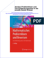 Mathematisches Problemlösen Und Beweisen Eine Entdeckungsreise in Die Mathematik Daniel Grieser Full Chapter Free