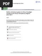 Politics of Anticorruption in China Paradigm Change of The Party S Disciplinary Regime 2012 2017