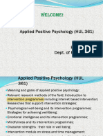 1 - Introduction - Applied Positive Psychology Its Related Fields - Sem 2 - 2024