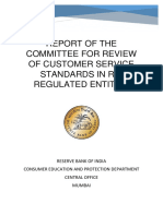 REPORT CUSTOMERSERVICe Standards in RBI Regulated Entities