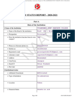 Yearly Status Report - 2020-2021: Part A Data of The Institution