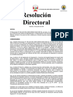 Resolución Directoral: Vistos