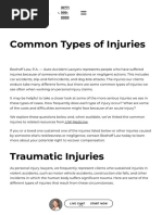 Common Types of Injuries