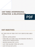 UNIT 3 Interpersonal Attraction