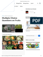 Multiple Choice Questions On Fruits