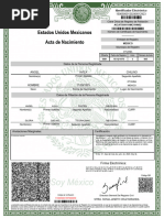 Estados Unidos Mexicanos Acta de Nacimiento: Otumba