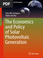 The Economics and Policy of Solar Photovoltaic Generation by Pere Mir Artigues