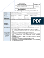 Año Lectivo 2020-2021: Cronograma de Actividades "Aprendamos Juntos en Casa" Proyecto 1