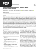 2021-Identification of Non Invasive Exercise Thresholds Methods, Strategies, and An Online App