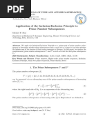 Application of The Inclusion-Exclusion Principle