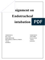 Endotracheal Intubation Assignment