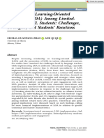 Implementing Learning-Oriented Assessment (LOA) Among Limited-Proficiency EFL Students: Challenges, Strategies, and Students' Reactions