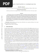 Quantum Dynamics of Spin-0 Particles in A Cosmological Space-Time