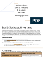 Analizamos Fuentes Sobre Las Condiciones de Los Procesos Electorales