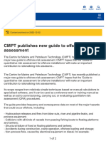 CORDIS - Article - 13060 CMPT Publishes New Guide To Offshore Risk Assessment - en