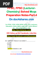 PPSC, FPSC (Lecturer-Chemistry) Solved Mcqs Preparation Notes-Part-4-2