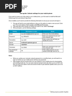 User Guide - Outlook Settings For Your Mobile Phone