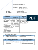 SESIÓN DE APRENDIZAJE - CIENCIA Y TECNOLOGÍA (La Planta)