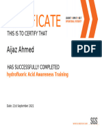 Course - Certificate Hydrofluoric Acid Awareness Training